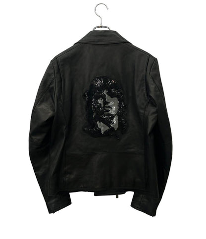 Dartin Bonaparto ライダースジャケット ダブル スパンコール カジュアル メンズ SIZE 48 (L) ダルタンボナパルト