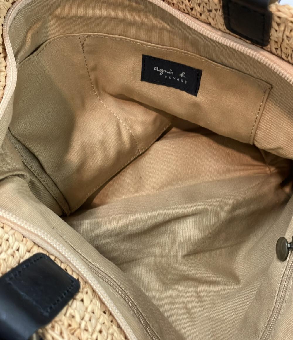 美品 アニエスベーボヤージュ トートバッグ 肩掛け ラフィア レディース Agnes b. VOYAGE