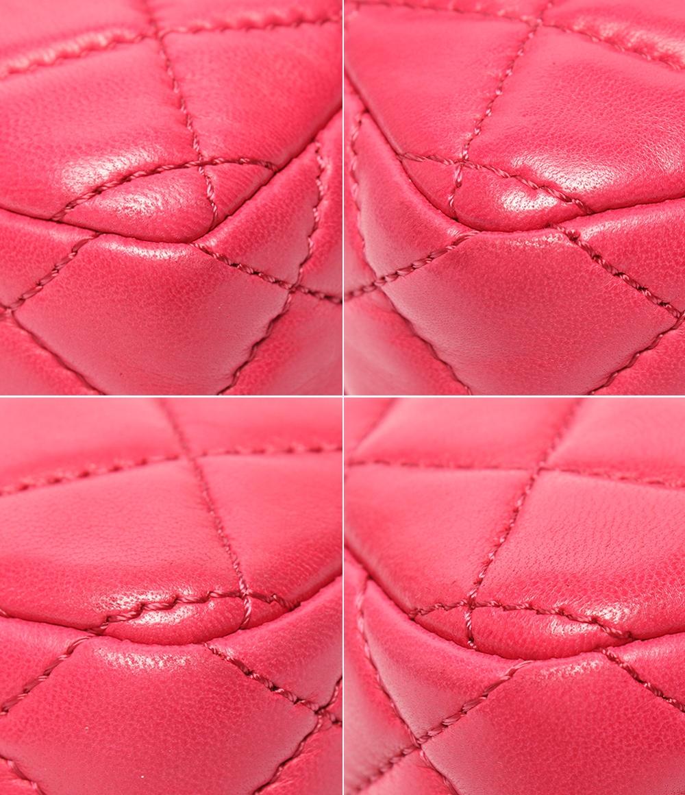 CHANEL チェーンショルダーバッグ バレンタイン限定 ダブルチェーン ゴールド金具 ココマーク チャーム付き マトラッセ25 レディース シャネル