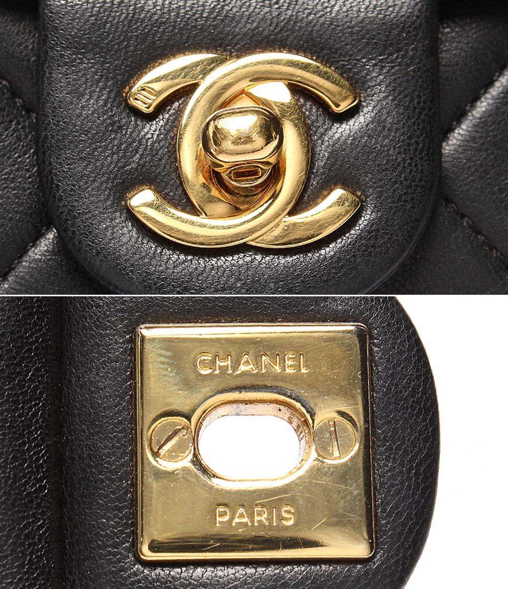 CHANEL チェーンショルダーバッグ ゴールド金具 マトラッセ20 ラムスキン 1番台 シングルチェーン シングルフラップ レディース シャネル