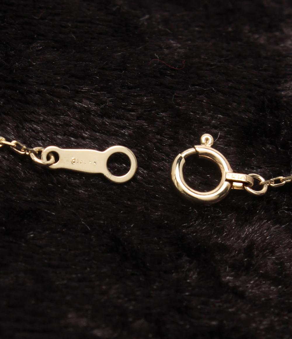 美品 クロチェ ネックレス K10 ホワイトオパール レディース Cloche