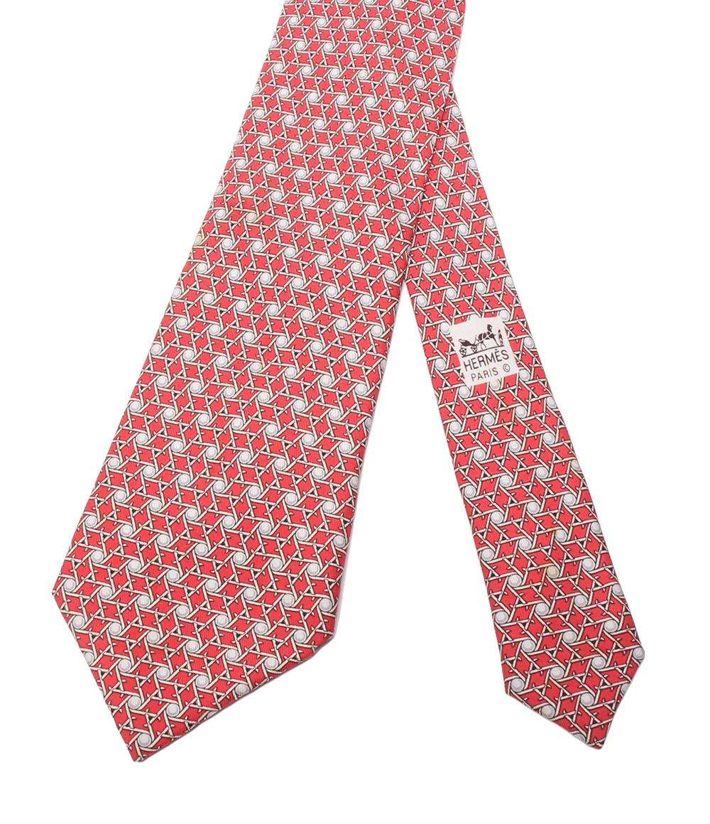 美品 エルメス ネクタイ シルク100％ 総柄 メンズ HERMES