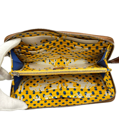 HERMES ラウンドファスナー 長財布 C刻印 アザップロング シルクイン レディース エルメス
