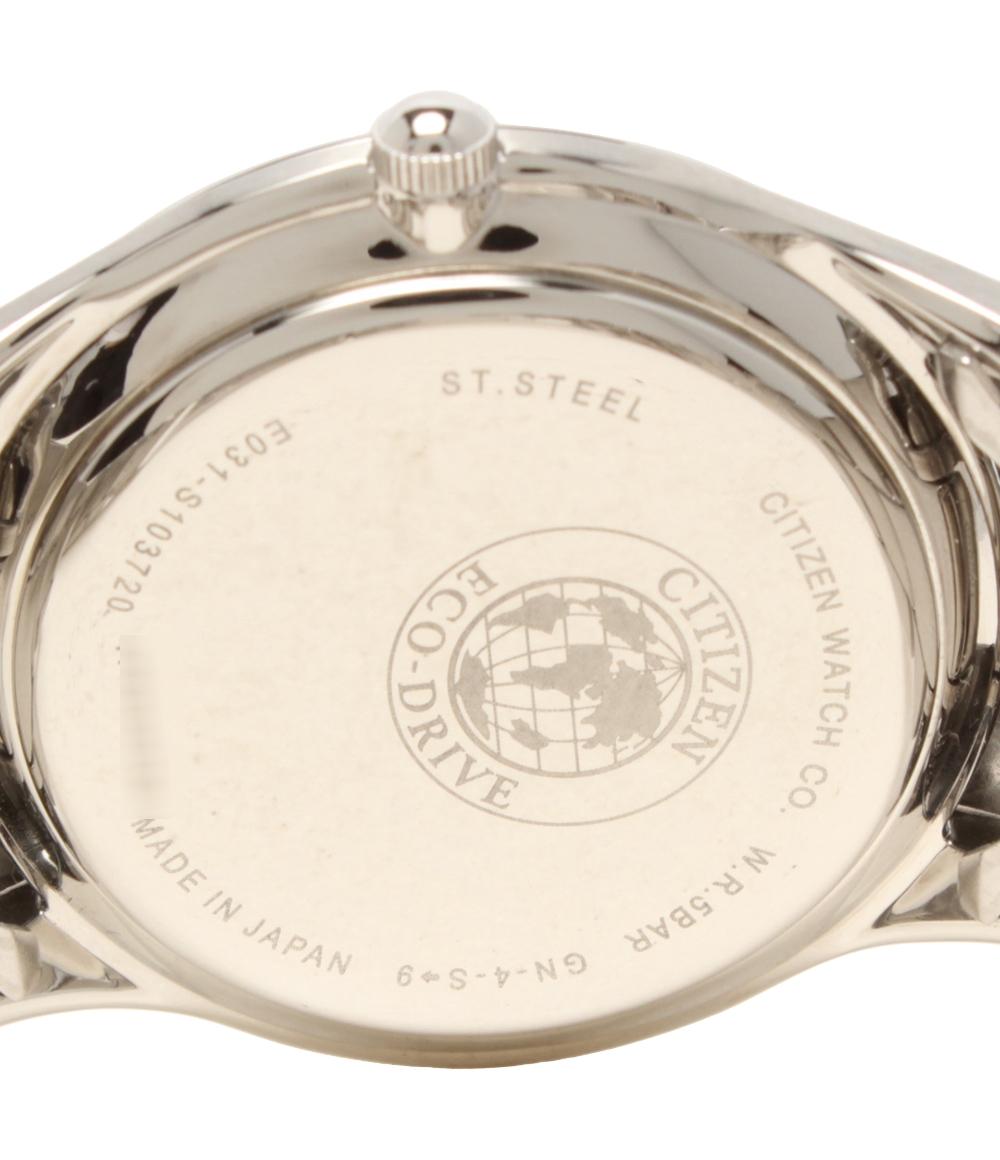 美品 CITIZEN 腕時計 コレクション クオーツ ブラック E031-S103720 メンズ シチズン