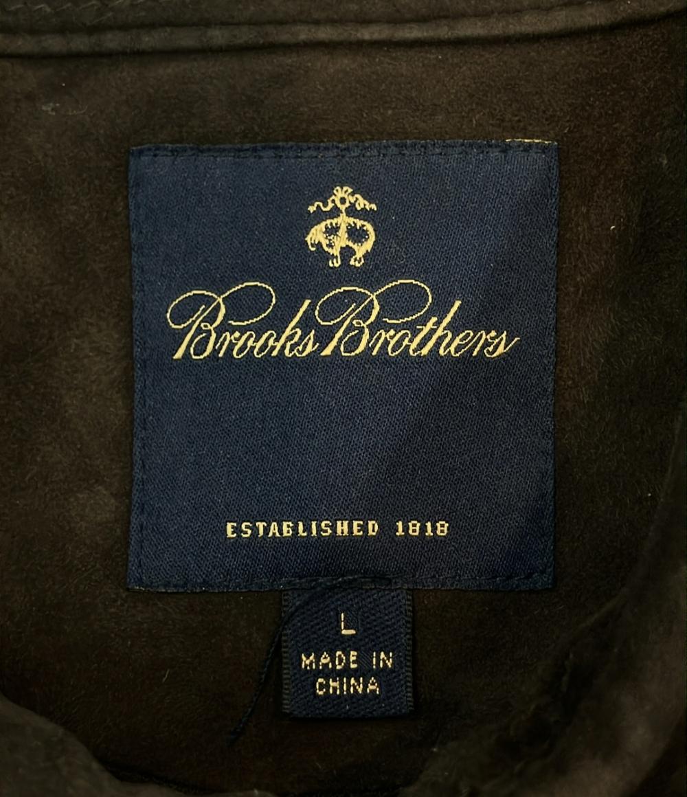 Brooks Brothers ラムレザースエード シャツジャケット オーバーサイズ