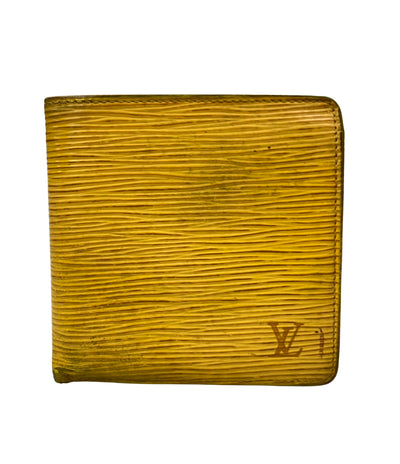 訳あり LOUIS VUITTON 二つ折り財布 ポルトビエ カルトクレディ モネ エピ M63549 レディース ルイ・ヴィトン