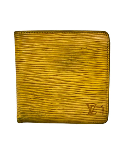 訳あり LOUIS VUITTON 二つ折り財布 ポルトビエ カルトクレディ モネ エピ M63549 レディース ルイ・ヴィトン