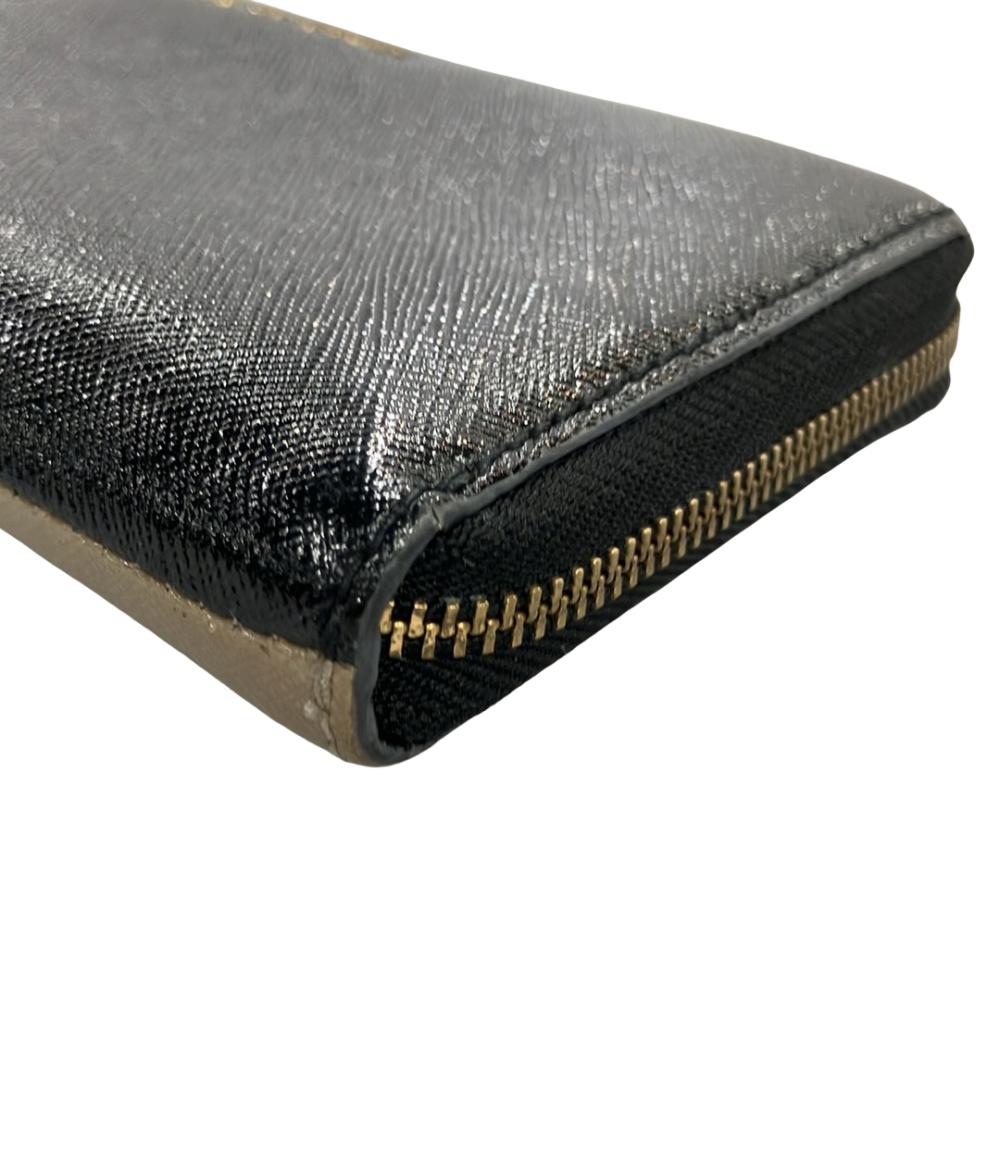 MARCJACOBS マークジェイコブス　長財布　ブラック/ゴールド MARC JACOBS ラウンドファスナー長財布 レザー レディース マーク