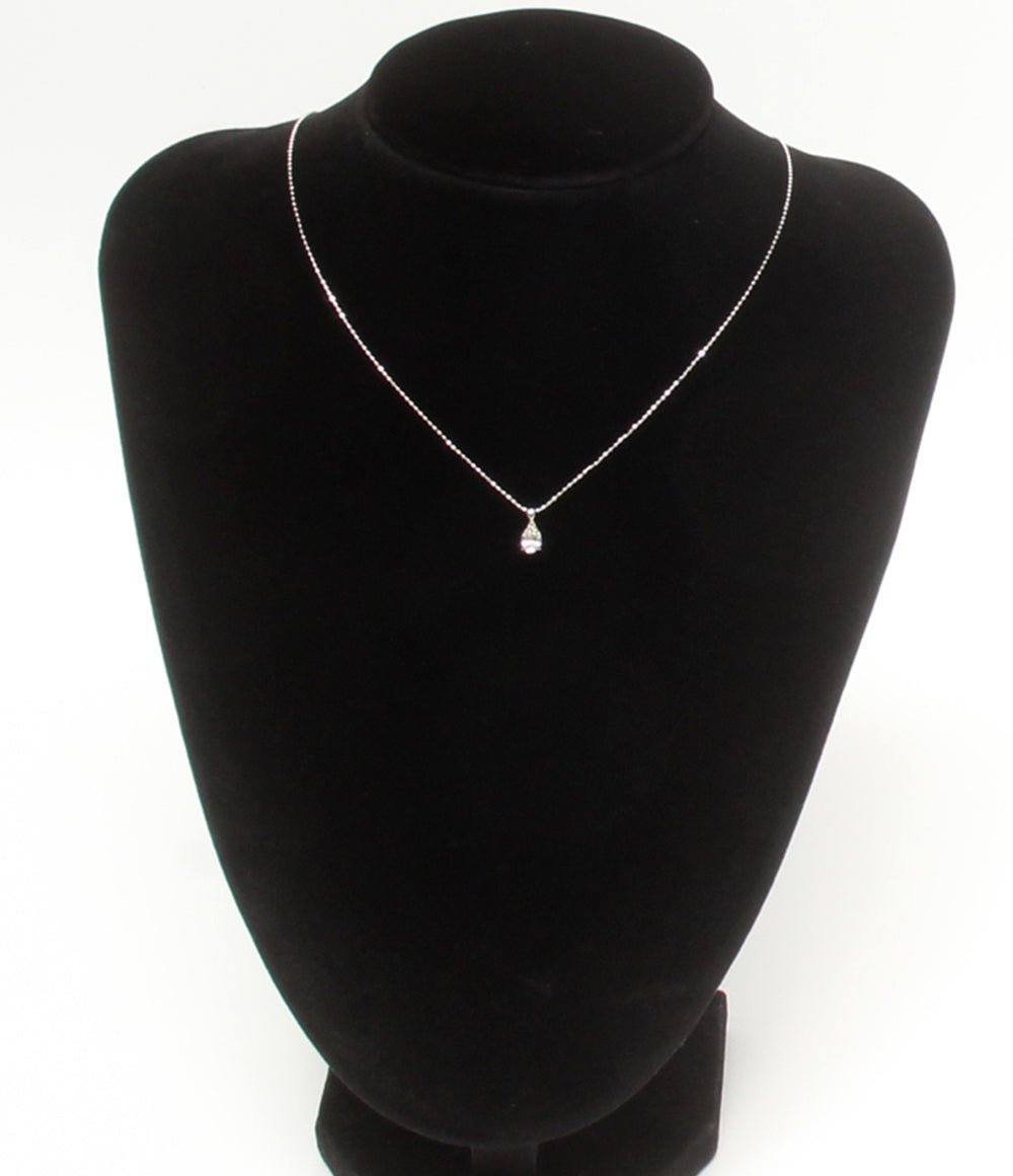 美品 ネックレス Pt900 Pt850 ダイヤ 0.37ct レディース