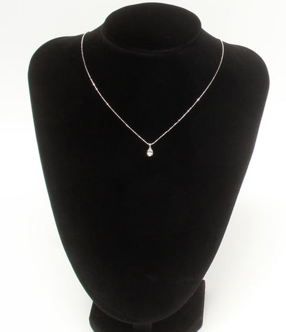 美品 ネックレス Pt900 Pt850 ダイヤ 0.37ct レディース
