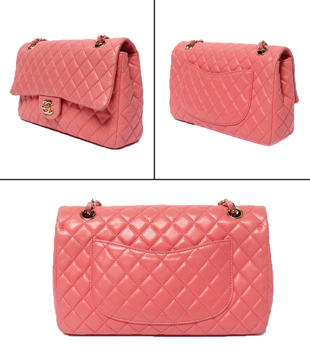 CHANEL チェーンショルダーバッグ バレンタインシリーズ ラムスキン シングルフラップ ダブルチェーン 肩掛け マトラッセ レディース シャネル