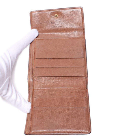 訳あり ルイ・ヴィトン ダブルホック二つ折り財布 ポルトモネ ビエ カルトクレディ モノグラム M61652 ユニセックス LOUIS VUITTON