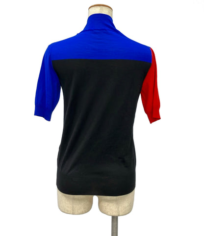 Salvatore Ferragamo 半袖ニット カラーブロック blue×black レディース SIZE S サルヴァトーレフェラガモ