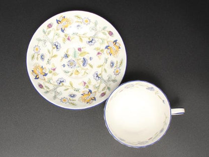 美品 ミントン カップ＆ソーサー ハドンホール ブルー Minton