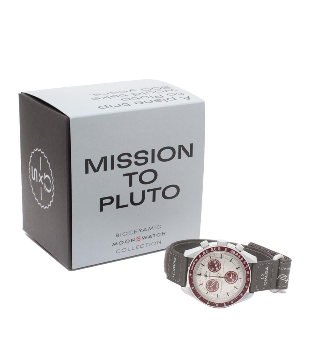 Swatch OMEGA 腕時計 ムーンウォッチ プルート クオーツ ホワイト系