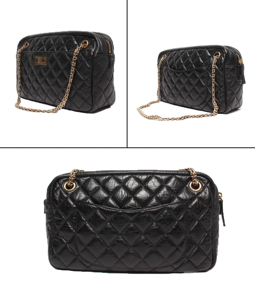 CHANEL チェーンショルダーバッグ 肩掛け ゴールド金具 カーフスキン