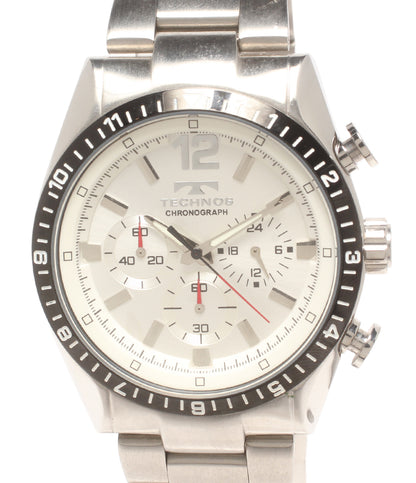 TECHNOS 腕時計 クオーツ シルバー T-1019 メンズ テクノス