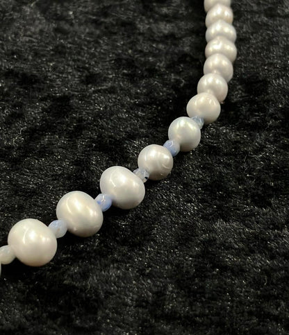 美品 ネックレス SV925 淡水パール4-9 mm レディース