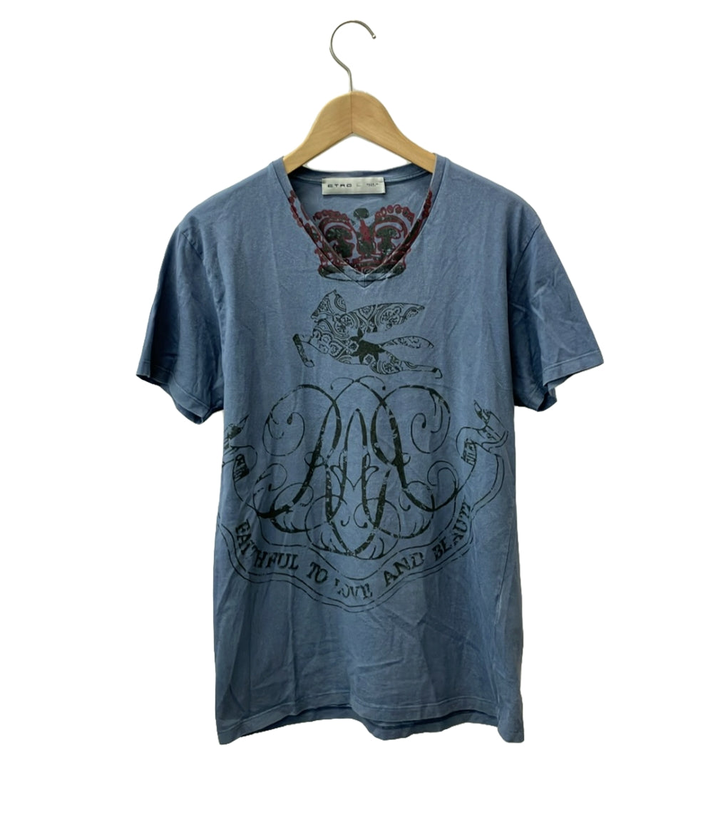 エトロ 半袖Tシャツ Vネック 111-14342-9784 レディース SIZE L ETRO