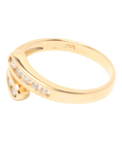 美品 リング 指輪 K18 ダイヤ 0.20ct レディース SIZE 11号