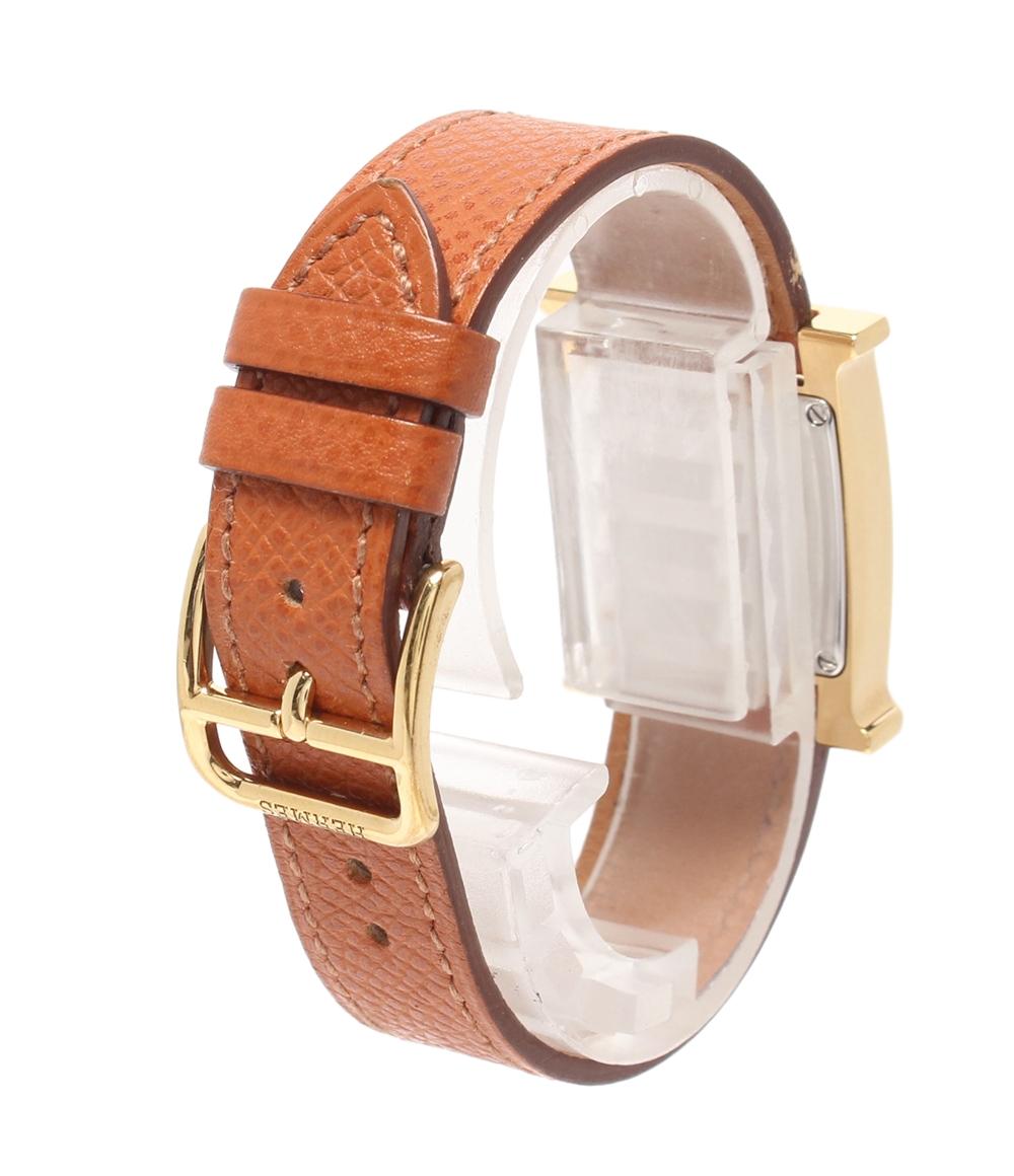 HERMES 腕時計 Hウォッチ □H刻印 クオーツ ホワイト HH1.201 レディース エルメス