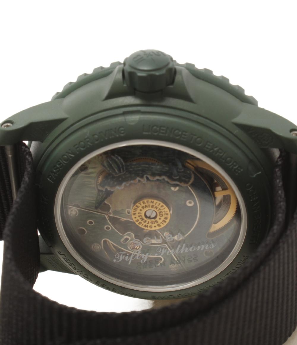 ブランパン スウォッチ 腕時計 GREEN ABYSS BIOCERAMIC SCUBA FIFTY FATHOMS 自動巻き ブラック SO35G100 レディース Blancpain Swatch