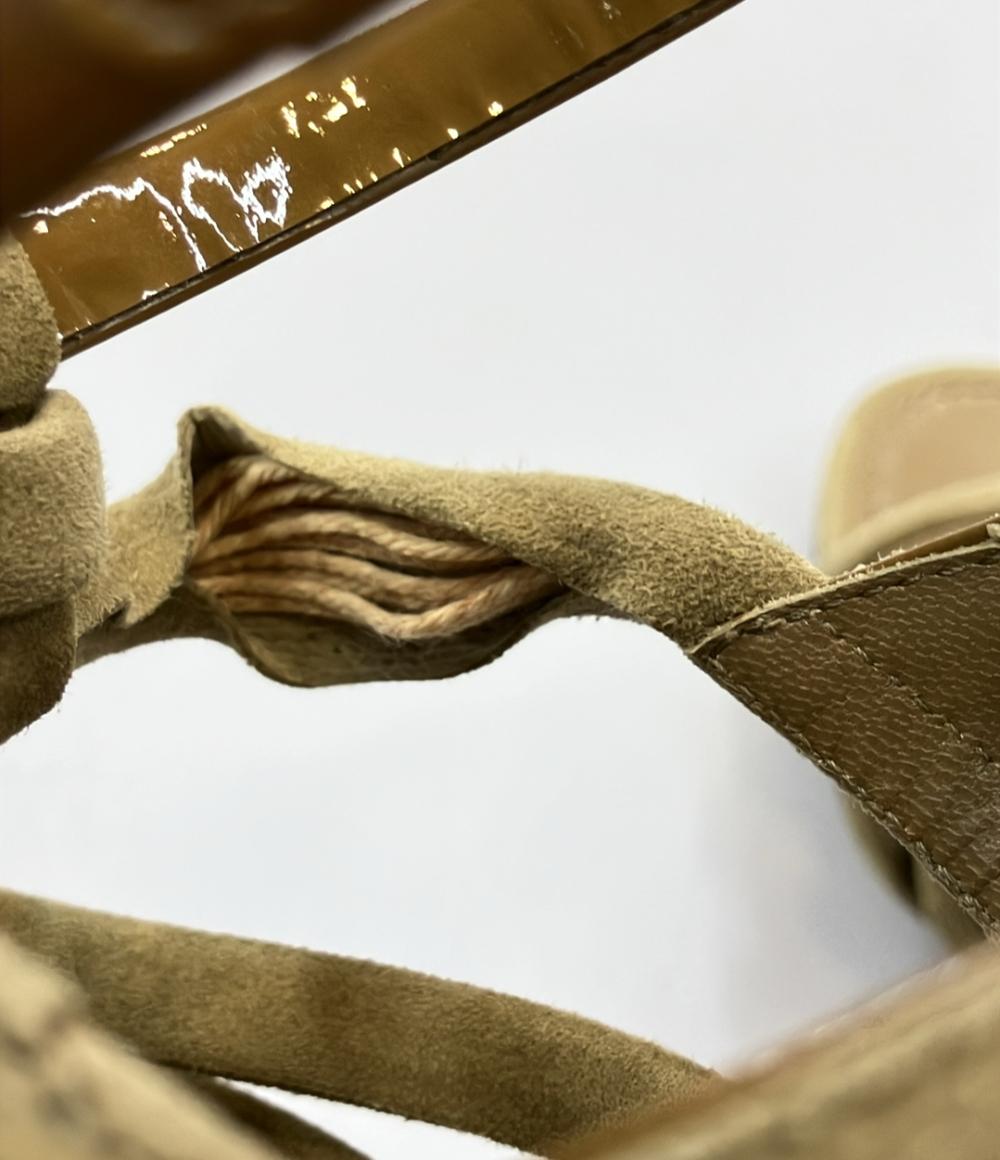 訳あり LOUIS VUITTON スエードサンダル 編み込み レディース SIZE 34