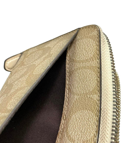 コーチ ラウンドファスナー長財布 シグネチャー レディース COACH