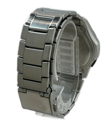 美品 CASIO 腕時計 ウェーブセプター wavecepter ソーラー ネイビー WVA-M630 メンズ カシオ