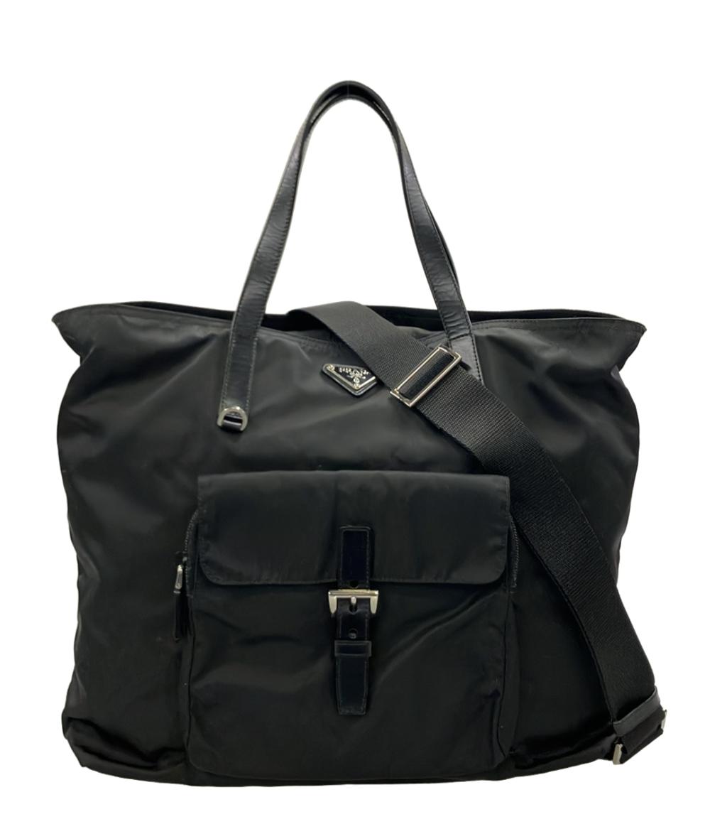 PRADA 2way トートバッグ ショルダーバッグ 斜め掛け ナイロン シルバー金具 レディース プラダ