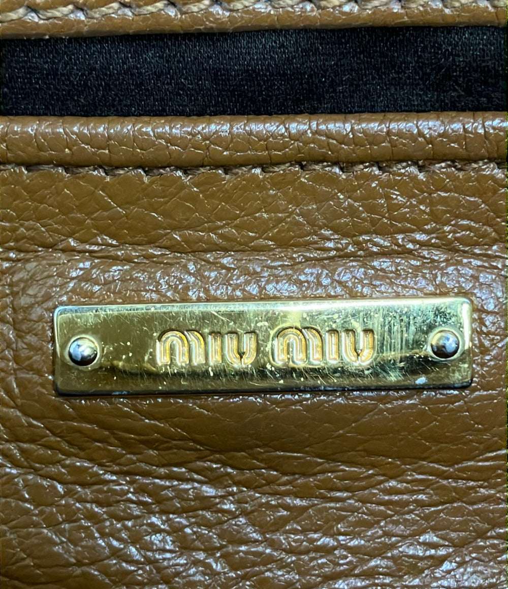MIUMIU 2way ハンドバッグ ショルダーバッグ 肩掛け 斜め掛け ガンチーニ RL0058 レディース ミュウミュウ
