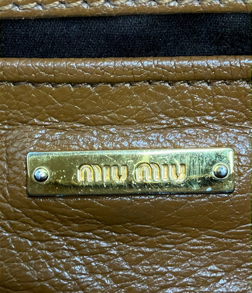 MIUMIU 2way ハンドバッグ ショルダーバッグ 肩掛け 斜め掛け ガンチーニ RL0058 レディース ミュウミュウ
