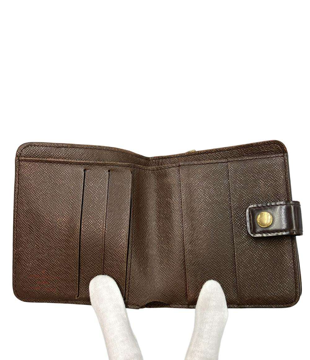 LOUIS VUITTON 二つ折り財布 コンパクト ジップ ダミエ エベヌ N61668 レディース メンズ ルイ・ヴィトン