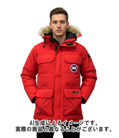 CANADA GOOSE ダウンジャケット 襟コヨーテ メンズ SIZE M カナダグース