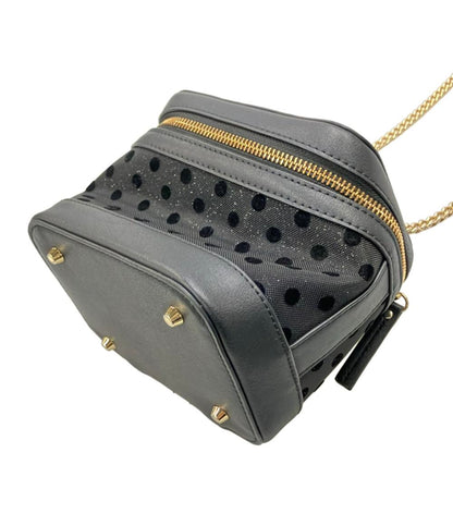 美品 DIANA ショルダーバッグ 斜めがけ バニティバッグ ドット柄 チェーン レディース ダイアナ