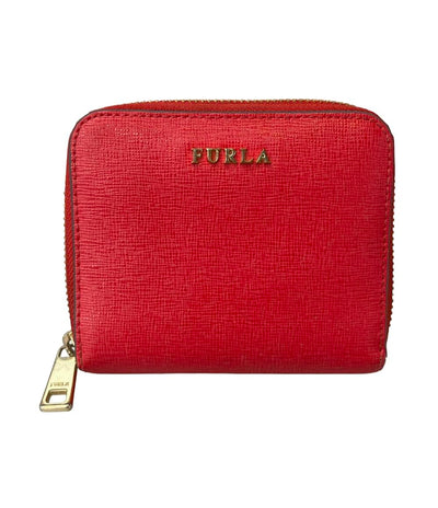 美品 フルラ 二つ折りラウンドファスナー財布 レディース Furla