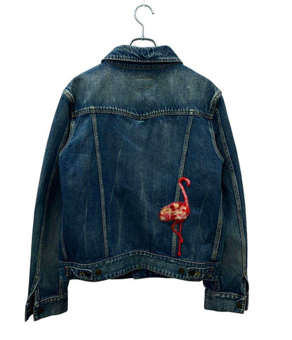 SAINT LAURENT デニムジャケット 2017AW ヴィンテージ加工 フラミンゴ 587541 メンズ SIZE XL サンローラン