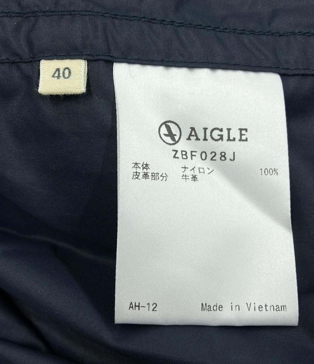 エーグル ナイロンジャケット ノーカラー レディース SIZE 40 AIGLE