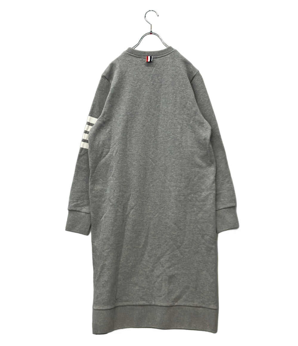 美品 THOM BROWNE 長袖ワンピース スウェット クールネック タグ付き レディース SIZE 40 (M) トムブラウン