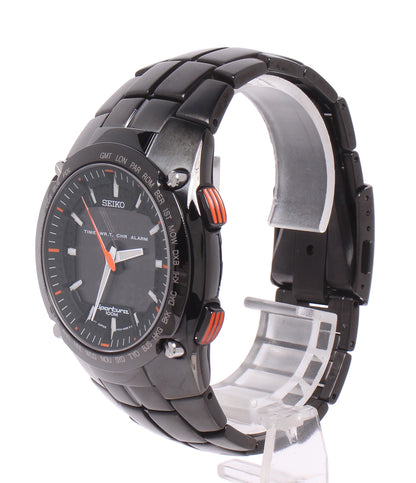 SEIKO 腕時計 スポーチュラ クオーツ ブラック H023-00E0 メンズ セイコー
