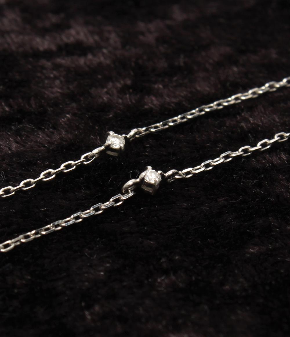 美品 ete ブレスレット Pt850 ダイヤ 0.06ct レディース エテ
