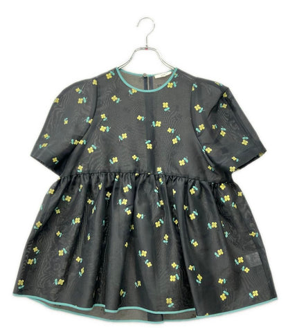 yori 半袖 ラメクローバーパフブラウス レディース SIZE 38 ヨリ