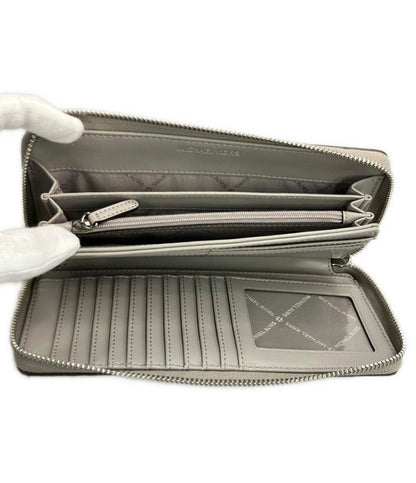 美品 MICHAEL KORS ラウンドファスナー長財布 MKシグネチャー レディース マイケルコース