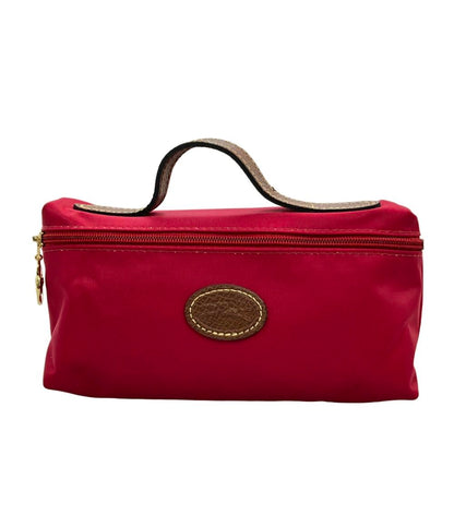 美品 Longchamp ハンドバッグ ポーチ ナイロン レディース ロンシャン