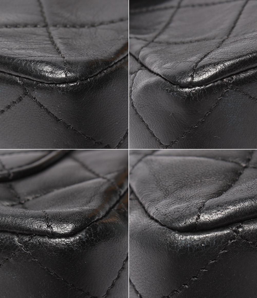 シャネル チェーンショルダーバッグ 肩掛け ゴールド金具 1番台 ダブルフラップ ダブルチェーン ラムスキン マトラッセ25 レディース CHANEL