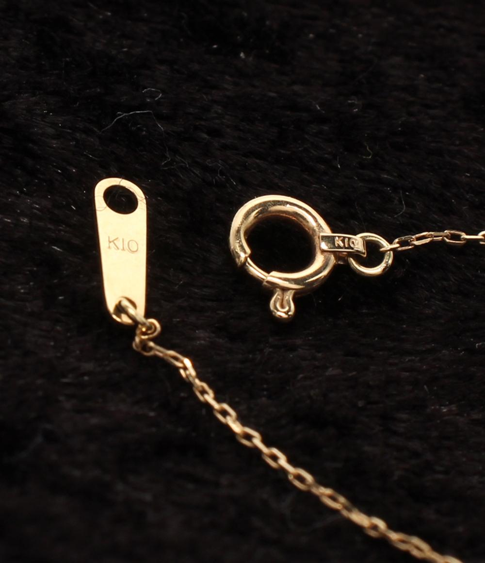 美品 ミルフローラ ネックレス K10 ダイヤ 0.15ct レディース Milluflora