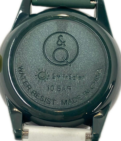 Q&Q 腕時計 ソーラー ホワイト レディース メンズ キューアンドキュー