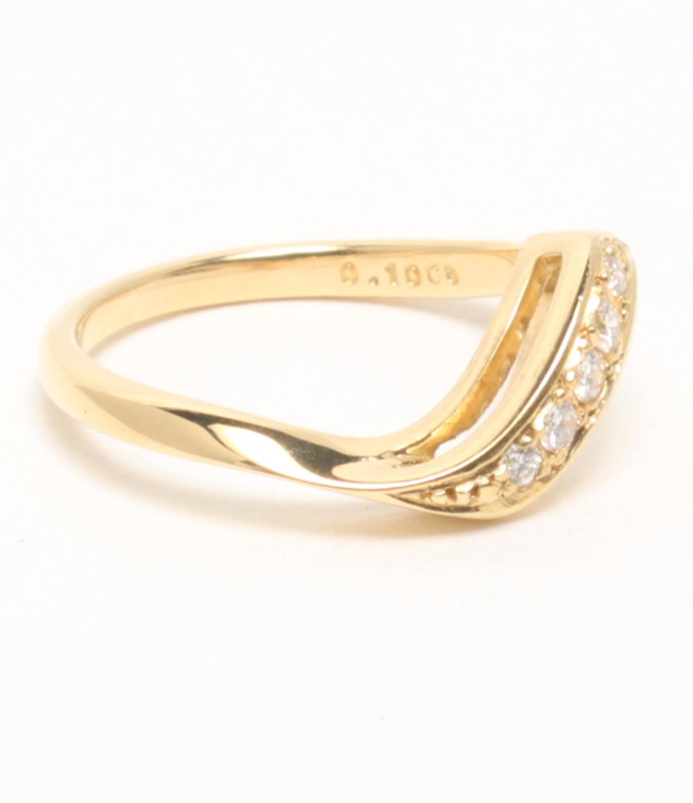 美品 MIKIMOTO リング 指輪 K18 ダイヤ 0.10ct レディース SIZE 8号 ミキモト