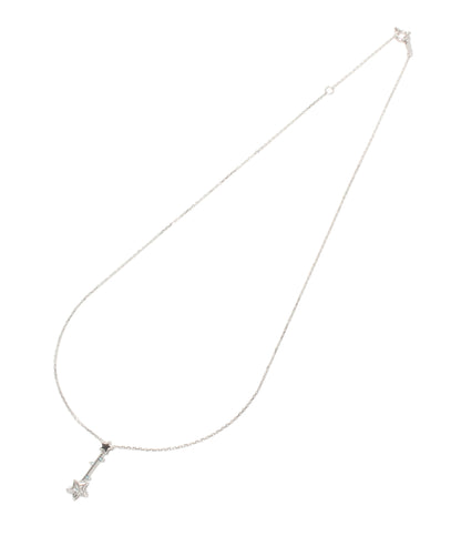 ネックレス K18WG ブルーダイヤ0.03ct レディース