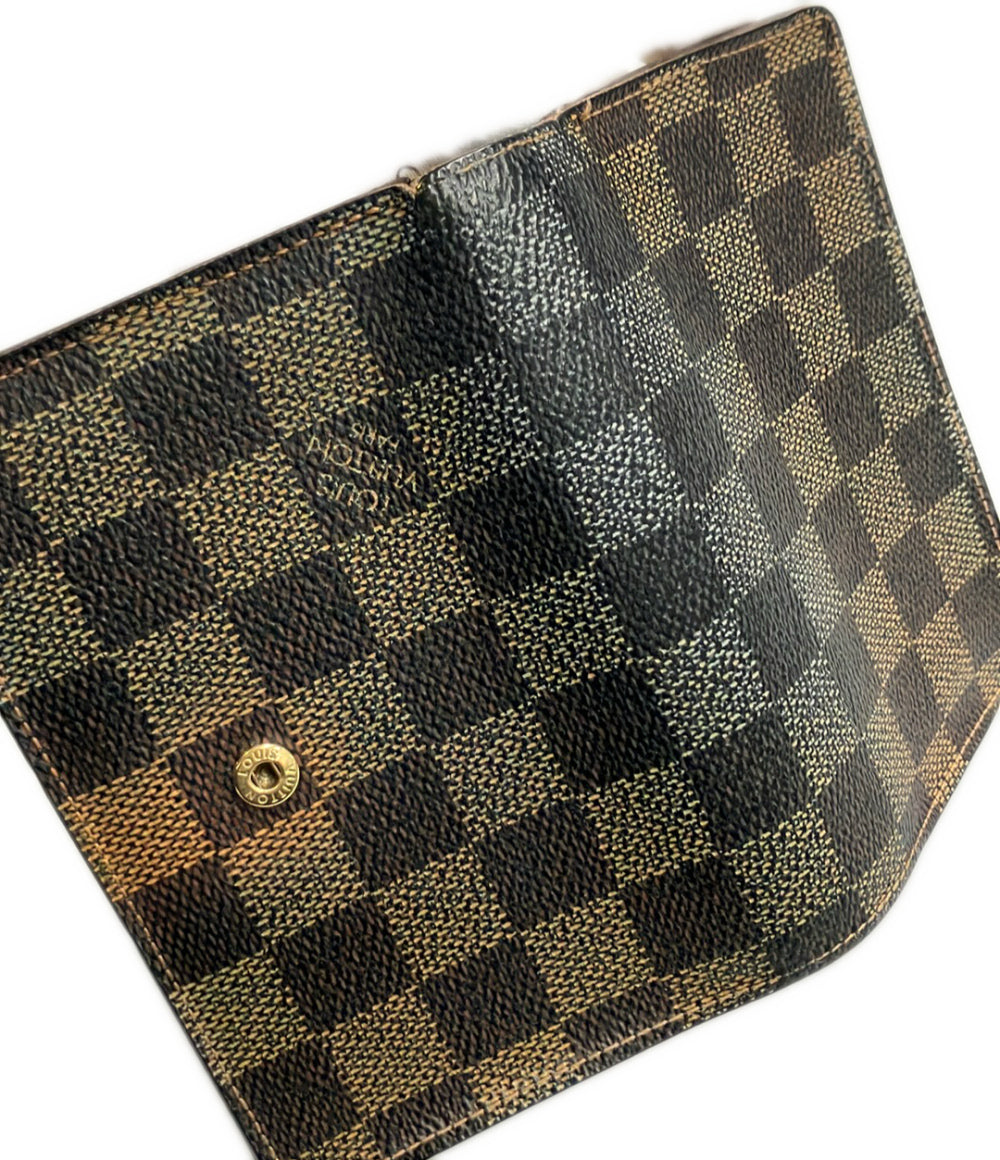LOUIS VUITTON 二つ折り財布 ポルトフォイユ ヴィエノワ ダミエ エベヌ N61674 メンズ レディース ルイ・ヴィトン